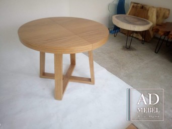 Stół okrągły - okleina naturalna
